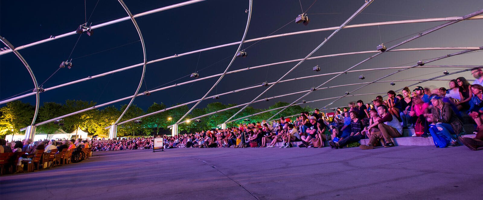 Audience seating at Jay Pritzker Pavilion