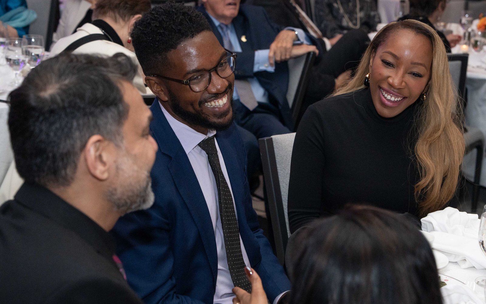 LaRue Robinson, Festival board member, with Caroline Robinson