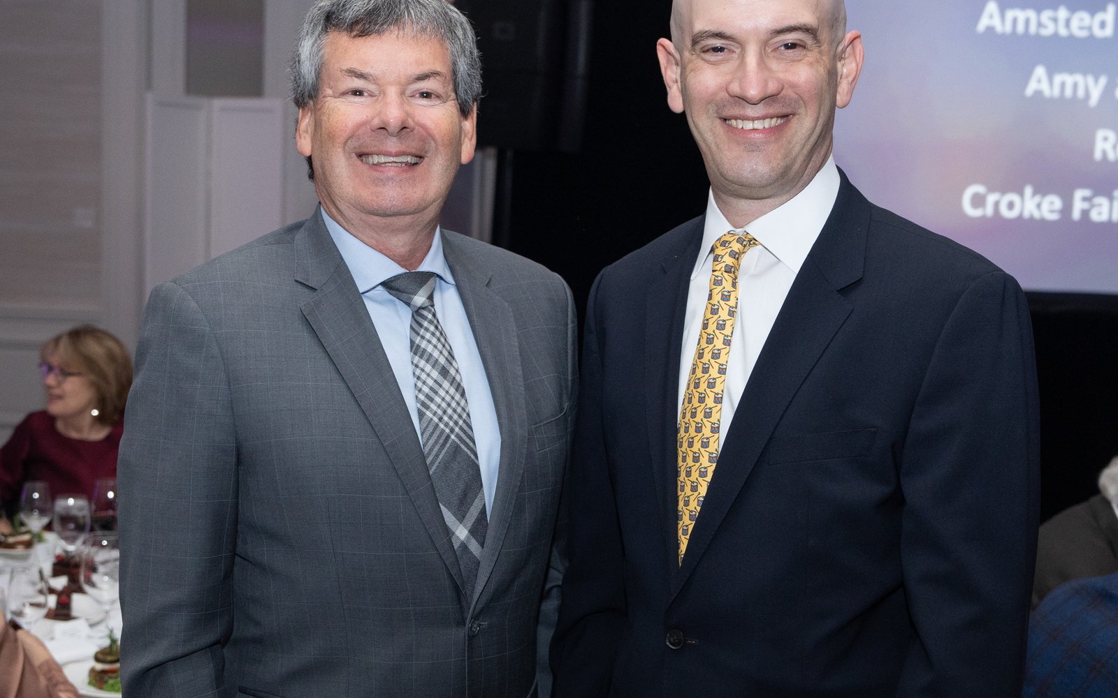 Brian Hopkins, Alderman of the 2nd Ward, with Adam Grais, Festival board chair