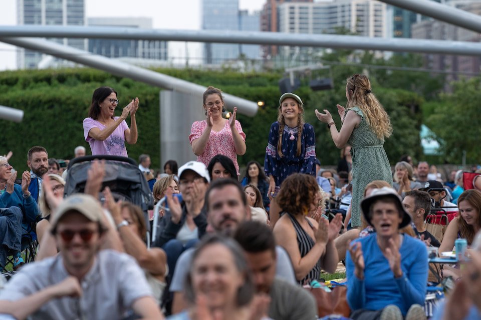 Donation image audience clapping