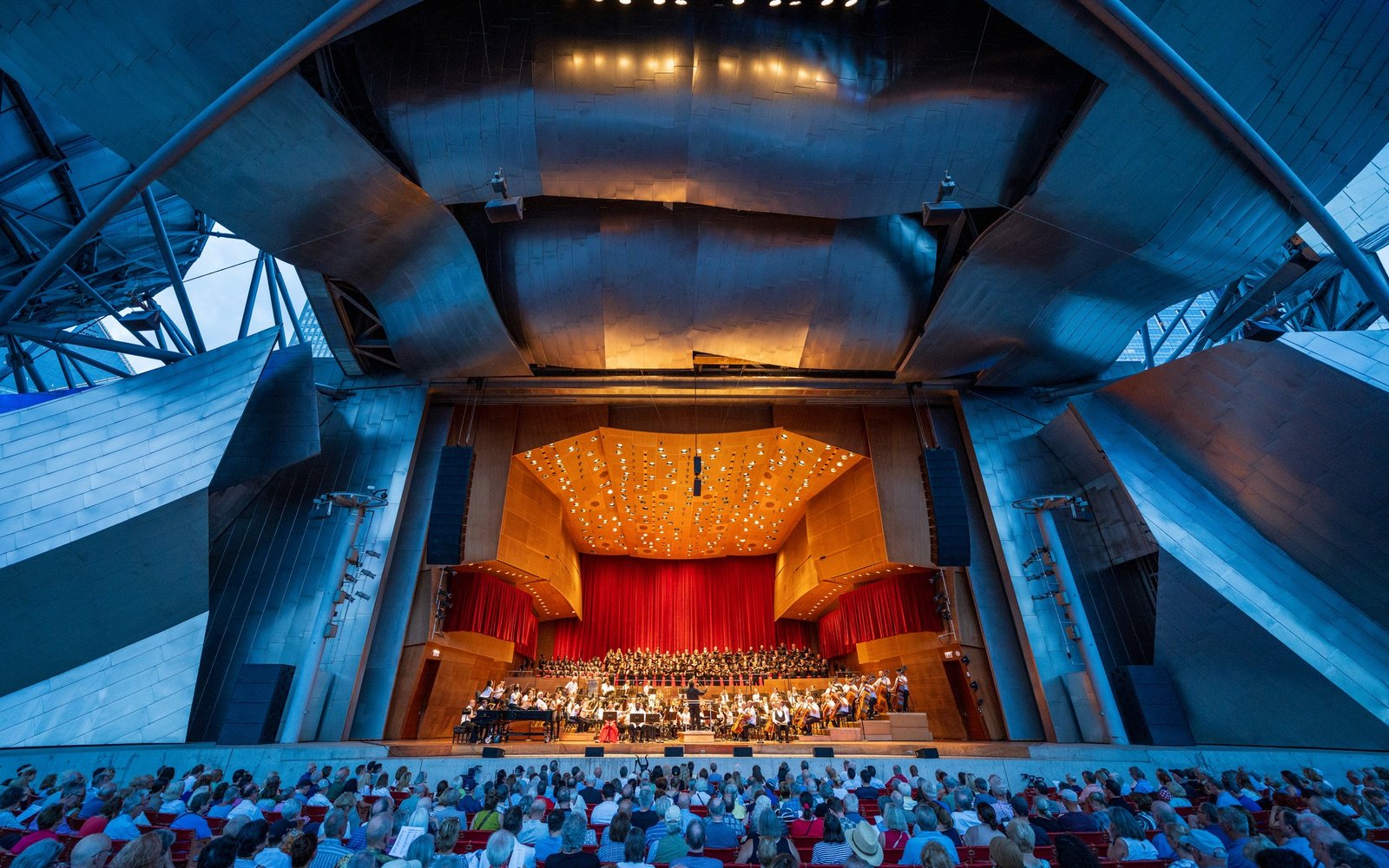 The Jay Pritzker Pavilion comes alive with the Grant Park Orchestra and Chorus - Credit: Patrick Pyszka