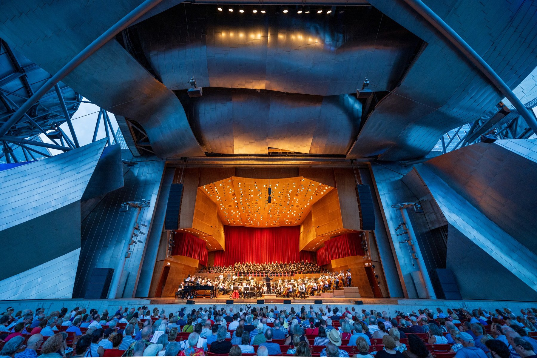 The Jay Pritzker Pavilion comes alive with the Grant Park Orchestra and Chorus - Credit: Patrick Pyszka