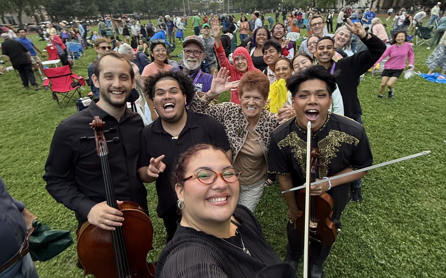 Festival String Fellows and friends at Lake Shore Park