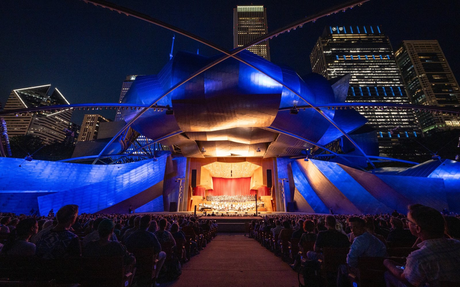 Jay Pritzker Pavilion, home to the Grant Park Orchestra and Chorus - Credit: Patrick Pyszka